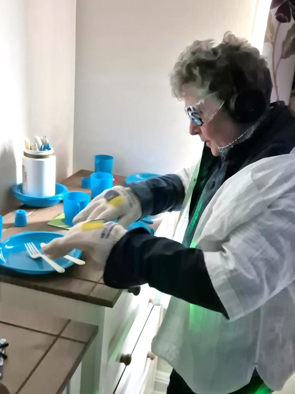 Ann Barclay, manager of St Benedicts Nursing Home, during DIVE training