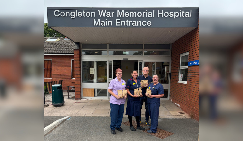 The League of Friends recently visited Congleton War Memorial Hospital to drop off packs containing various toiletries (Credit: ECNHST)