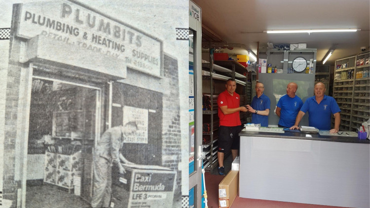Then and Now at Plumbits (image via Plumbits)