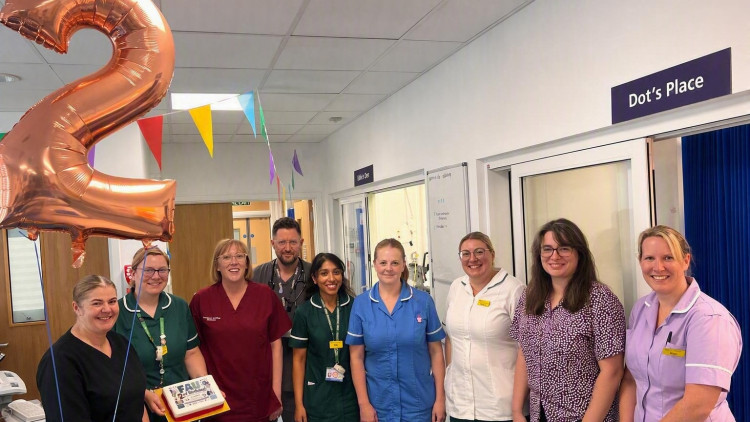 The team at the unit (image via University Hospitals of North Midlands)