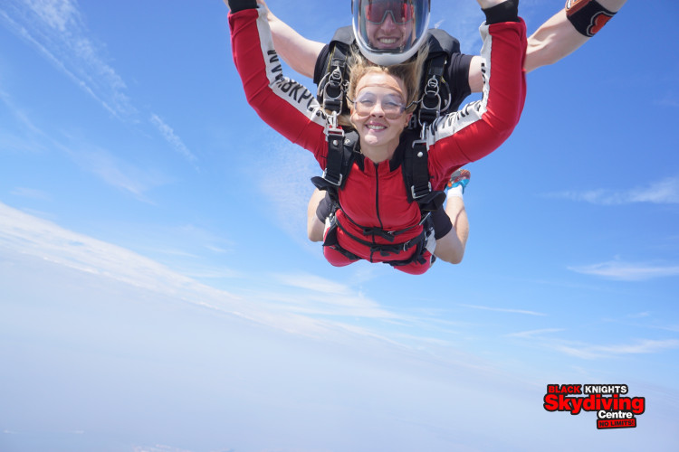 Twyford House Care Home's Jodi Corbishley and Katie Westwick took part in a skydive to raise money to send a group of children on a once-in-a-lifetime trip to Florida. (Photo: Lovett Care)
