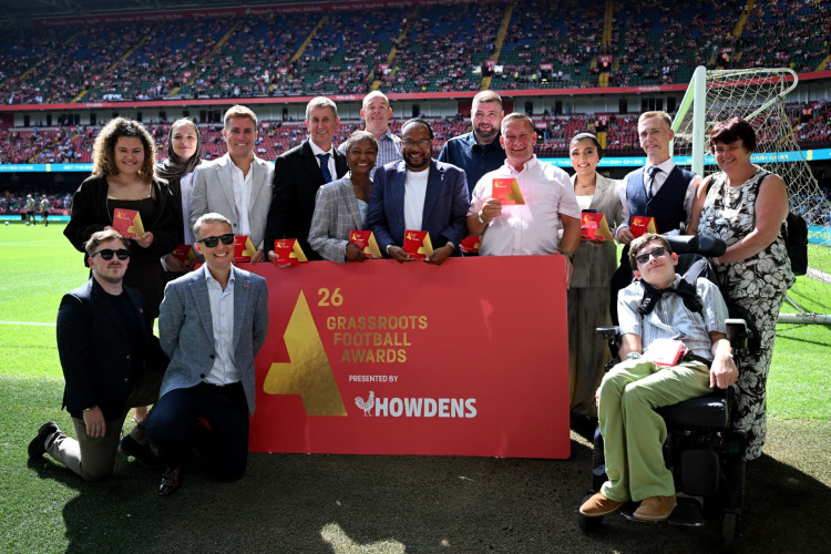 Motspur Community Football Club won the Club of the Year Award at England Football’s Grassroots Football Awards (Credit: Th FA/Getty Images)