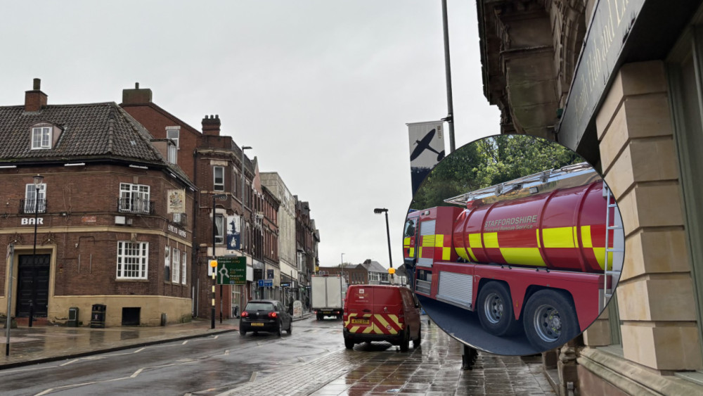 Firefighters were called to High Street in Tunstall following reports of smoke coming from a building (image via Nub News)
