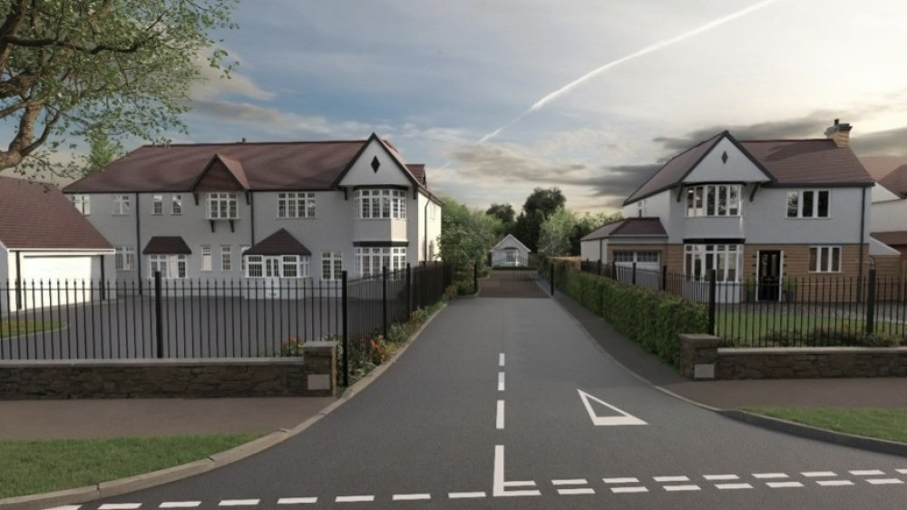 The bungalows would sit behind 182 and 184 St Bernards Road (Image via planning application)