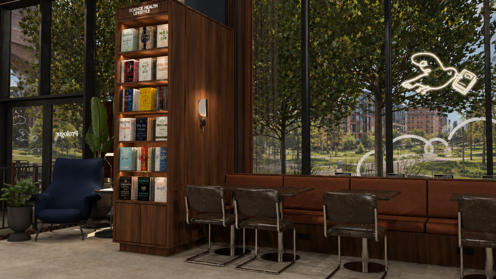 Use the arrows to navigate through the carousel and see more pictures of Prologue, the new bookshop, cafe and bar opening in Stockport town centre (Image - Prologue)