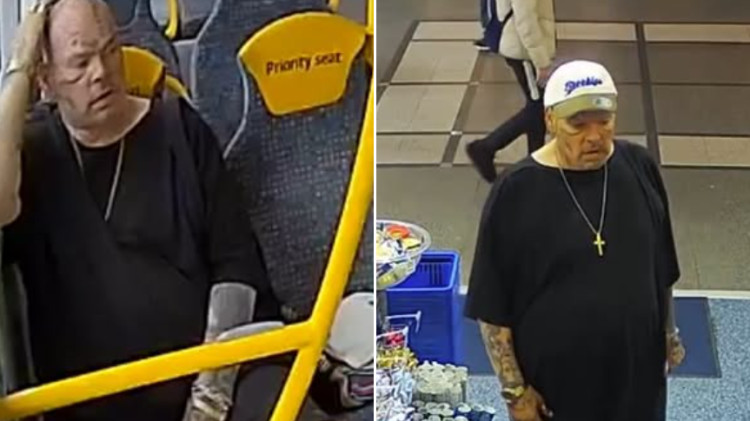 Police would like to speak with the man in these pictures, as they believe he could assist with their enquiries (Images via GMP)