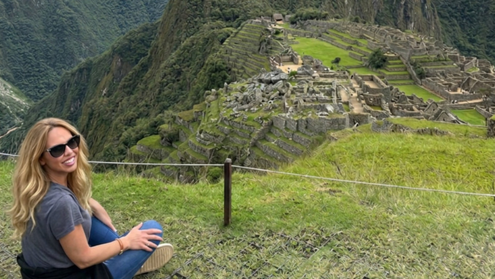 Co-founder of Nantwich's Global Travel & Cruise, Sarah Meadowcroft, in Peru (Photo: Supplied).