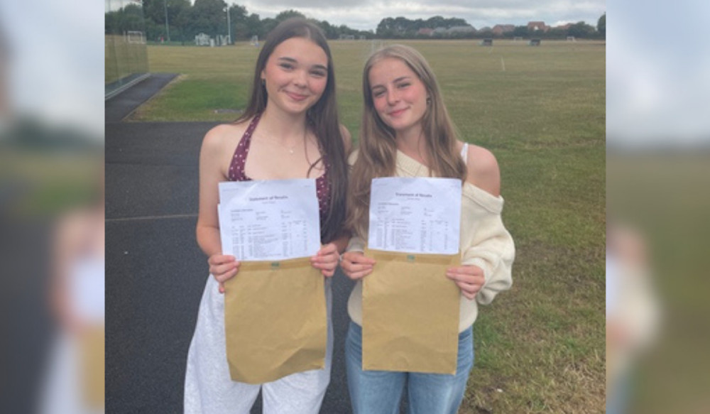Poppy G achieved four grade 9s and four grade 8s and Millie D secured seven grade 9s and two grade 8s (Credit: Supplied)