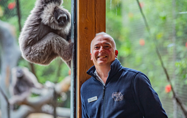 Christon told the BBC that the proposed route of the Peak Cluster carbon capture project could threaten the zoo's conservation work (Image via: Chester Zoo)