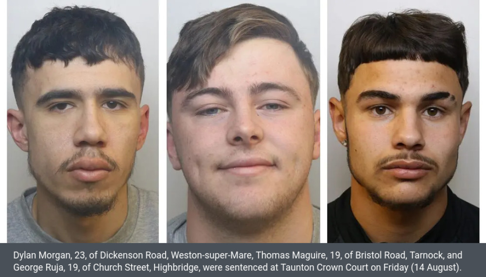 Glastonbury was among the locations involved in a series of car key burglaries which has led to three men being jailed.
