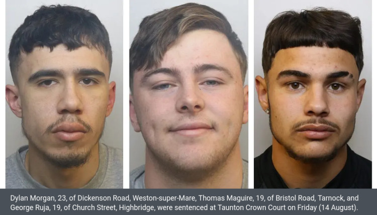 Glastonbury was among the locations involved in a series of car key burglaries which has led to three men being jailed.