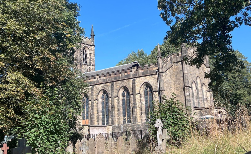The roof of St John the Baptist's Church in Bollington has collapsed (Credit: Supplied)