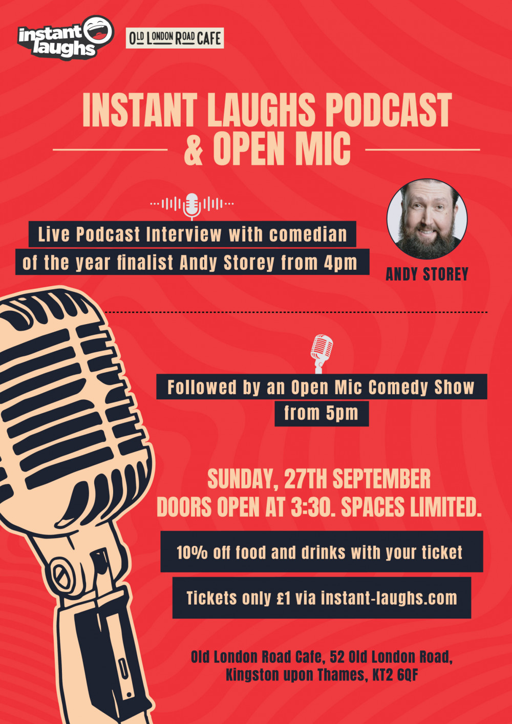 Instant Laughs Podcast Recording and Open Mic