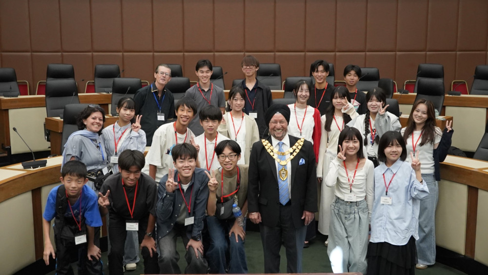 The group visited the Mayor’s Parlour, where they had the chance to try on the Mayor’s ceremonial robe and take photographs (Image supplied)