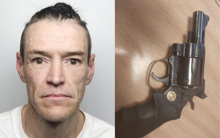 Kevin Chaderton was arrested for possession of an illegal firearm (Photo: Swadlincote Police SNT)