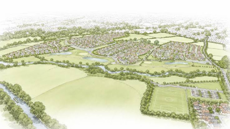 A section of Roman Road (Margary 70a) crosses a field which is part of the development. (Image: Muller Property Group)