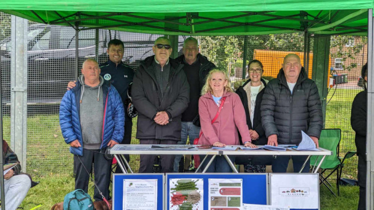 Local residents promoting the Blacon Neighbourhood Plan Survey at the Blacon Festival (Image: supplied)