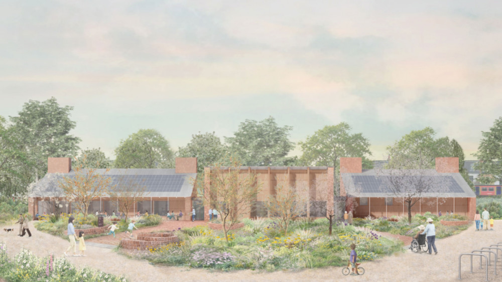An artist impression of the proposed Community Hub at Vine Road Recreation Ground (credit: Planning application).