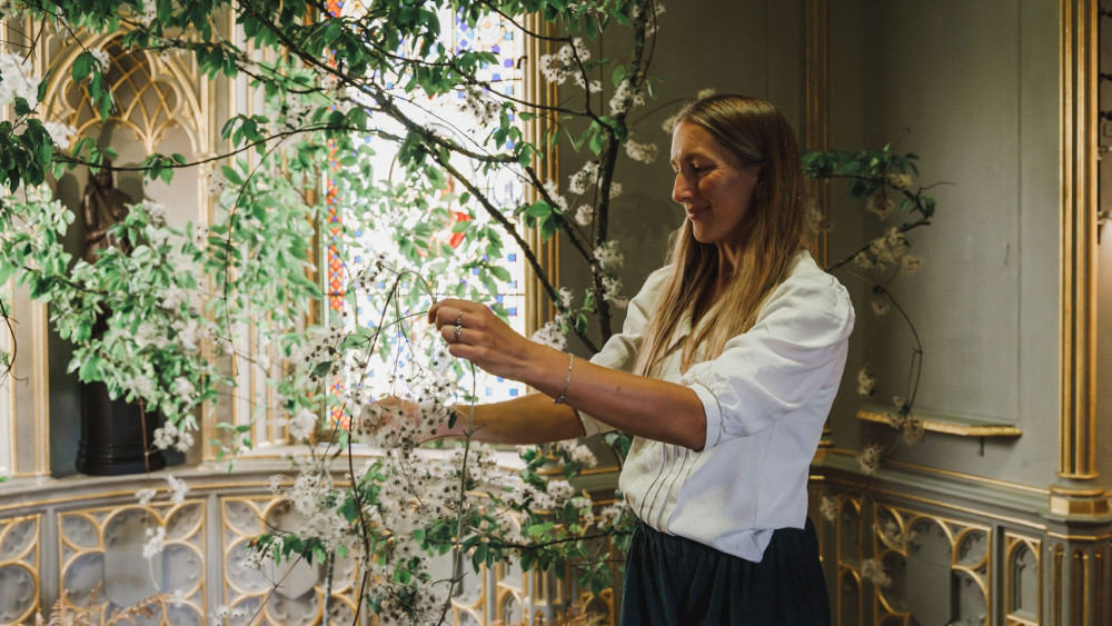 Bex Partridge of Botanical Tales, who will exhibit in the Green Closet and give a live talk and demonstration in the Festival Marquee on Sunday 13 September (credit: Janne Ford).