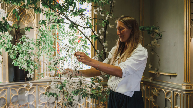 Bex Partridge of Botanical Tales, who will exhibit in the Green Closet and give a live talk and demonstration in the Festival Marquee on Sunday 13 September (credit: Janne Ford).