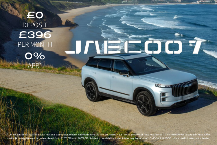 Looking for a new SUV that combines style, technology and electrified performance? The JAECOO 7 SHS could be the ideal choice (Image - Swansway Motor Group)