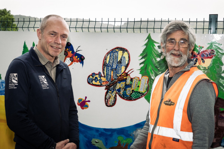 Mendip Hills National Landscape manager Jim Hardcastle with Strawberry Line Society chairman Mick Fletcher. (CREDIT: Aaron Geis Photography.) 