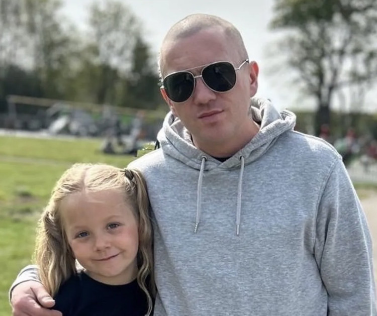 Demi and Dad Joe. 