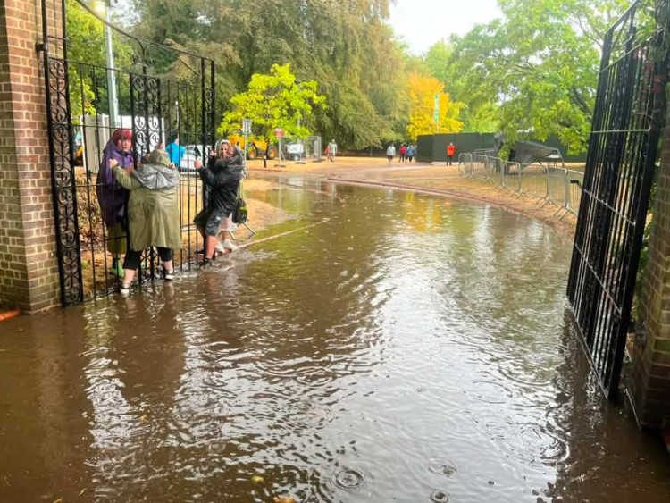 The entrance to the Priory on Thursday afternoon (@ Steve Biggs) 