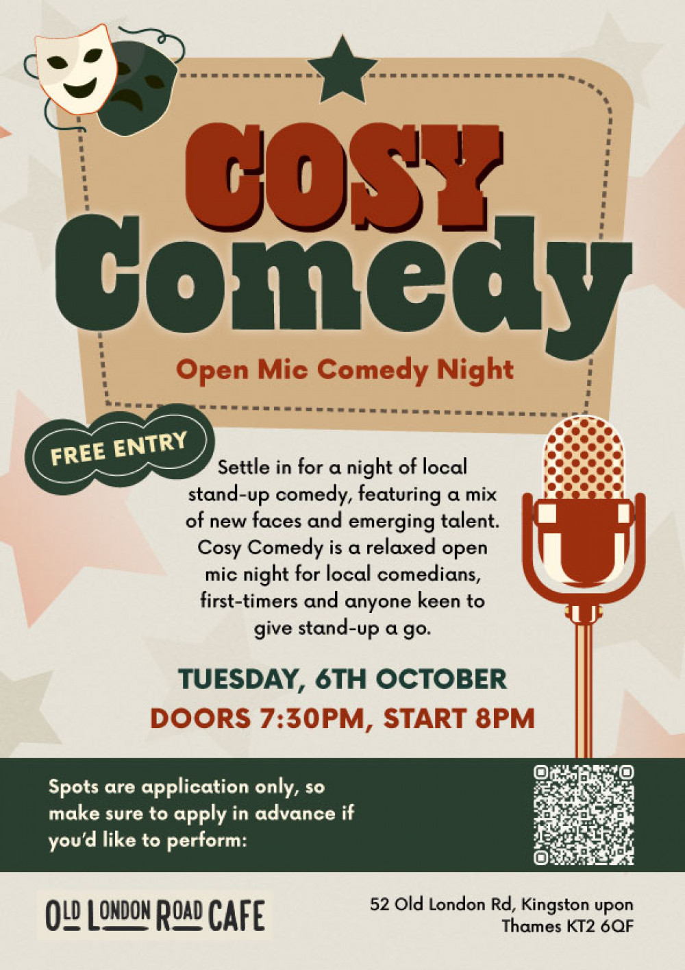 Cosy Comedy – Open Mic
