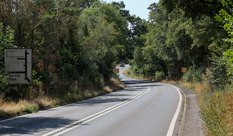 The crash happened on the A439 (image via SWNS)