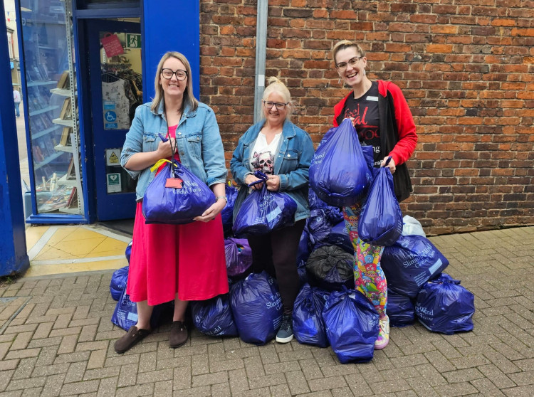 Slimming World consultants Claire Woodward and Laura Tickle with member, Amanda Richardson (Credit: Supplied)