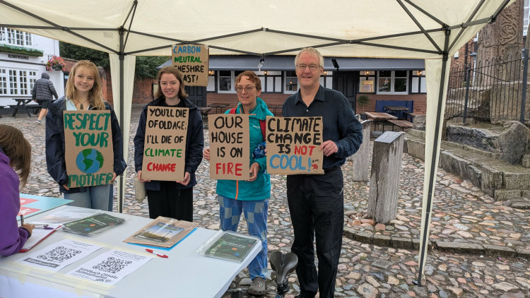 Sandbach mayor, Councillor Sam Corcoran (pictured) issues a stark warning about climate change. (Photo: Nub News) 
