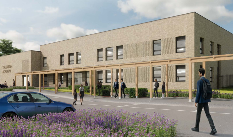 An artist's impression of the new school (image via planning application)