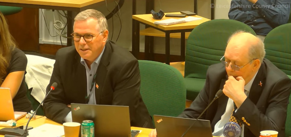 Andrew Innes (left) during the Scrutiny Commission meeting (CREDIT: LCC)