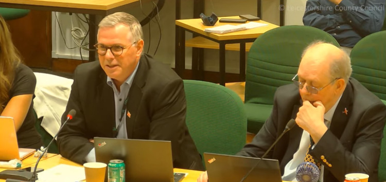 Andrew Innes (left) during the Scrutiny Commission meeting (CREDIT: LCC)