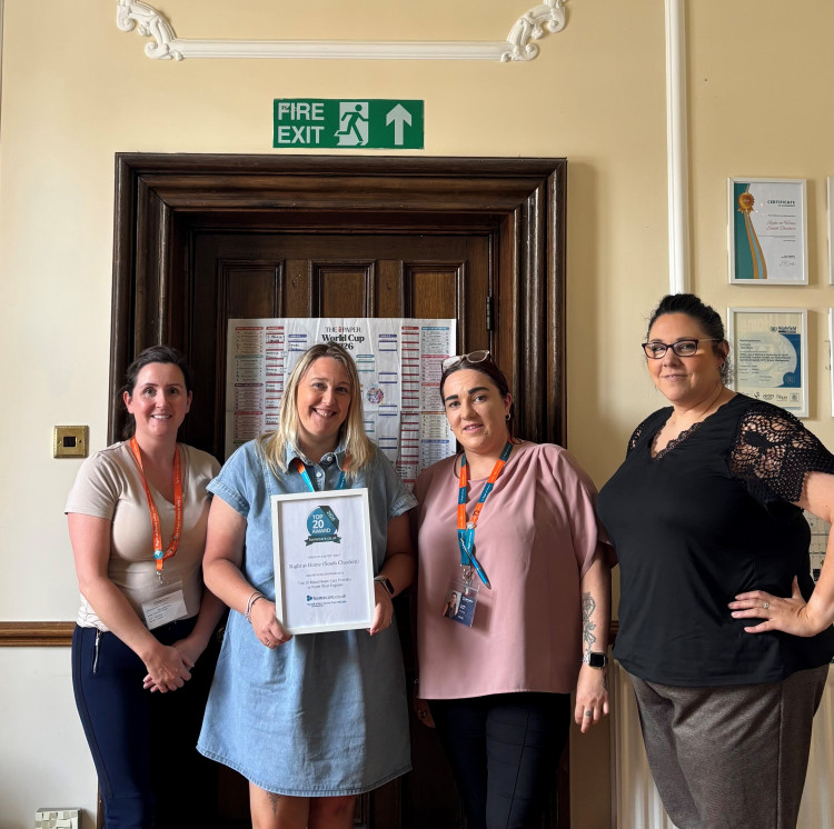 Managing director, of Right at Home South Cheshire, Ben Selby, has heaped praise on his staff after the company was voted among the Top 20 rated home care providers in the North West. (Phot: Right at Home South Cheshire)