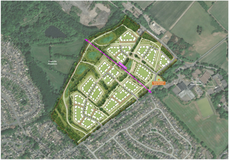 Outline plans for the new estate at Meadow Lane (image via planning application)