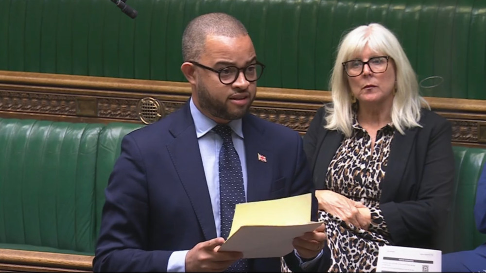 Newcastle-under-Lyme MP Adam Jogee presenting his Road Safety Plans Bill (image via parliamentlive.tv)
