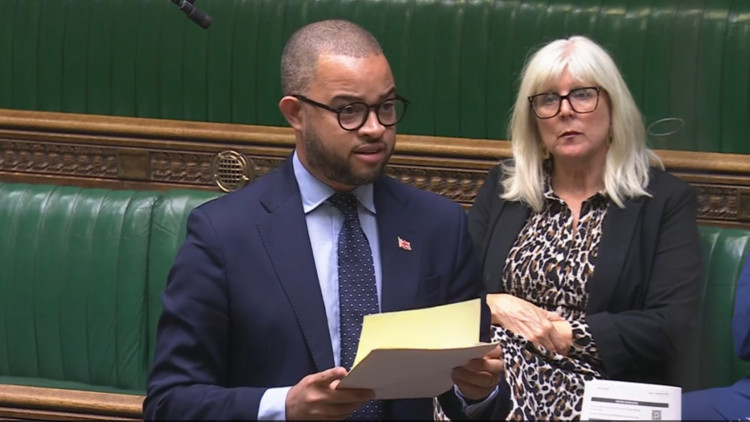 Newcastle-under-Lyme MP Adam Jogee presenting his Road Safety Plans Bill (image via parliamentlive.tv)