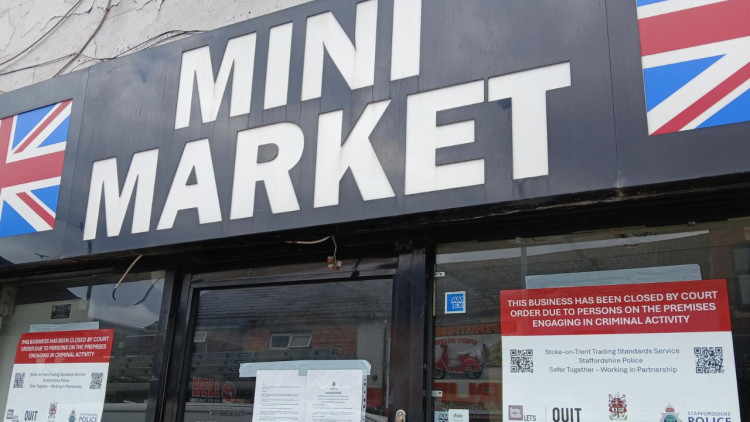 UK Mini Market in Hanley and Moorland Vapes in Burslem have been issued with closure orders (image via Stoke-on-Trent City Council)