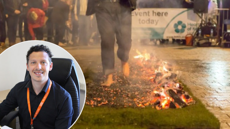 Ben Selby, of Right at Home South Cheshire, will fire walk for Dementia Adventure, honouring his late grandad. (Photo: Right at Home South Cheshire)
