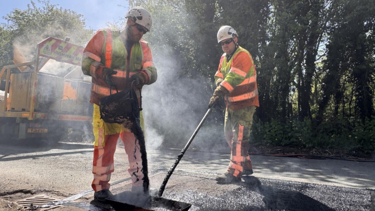 A total of 4,022 potholes were repaired in the county throughout August (image via Staffordshire County Council)