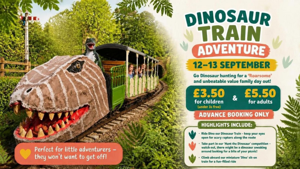  DINOSAUR TRAIN ADVENTURE!   13 & 14 September 2026