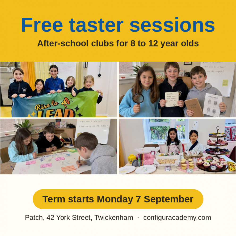 Free taster sessions: after-school clubs for 8 to 12 year olds in Twickenham