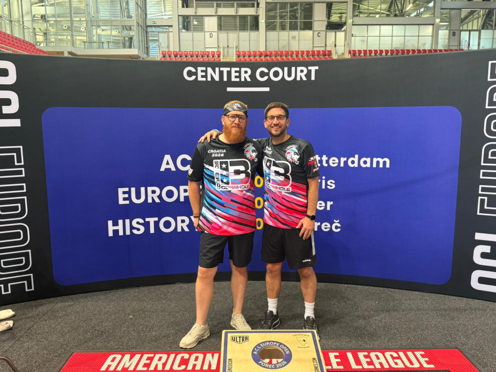 Mark and Dale are representing Team GB in the World Cornhole Championships (Photo: supplied)