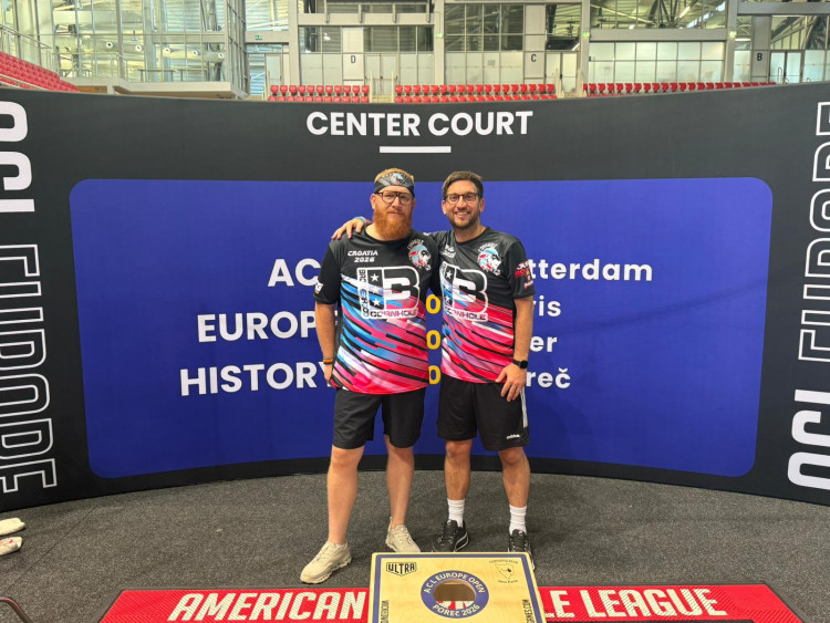 Mark and Dale are representing Team GB in the World Cornhole Championships (Photo: supplied)
