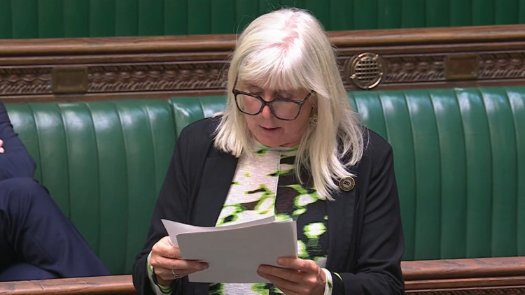 Stoke-on-Trent South MP Allison Gardner, during the adjournment debate in the House of Commons (image via parliamentlive.tv)