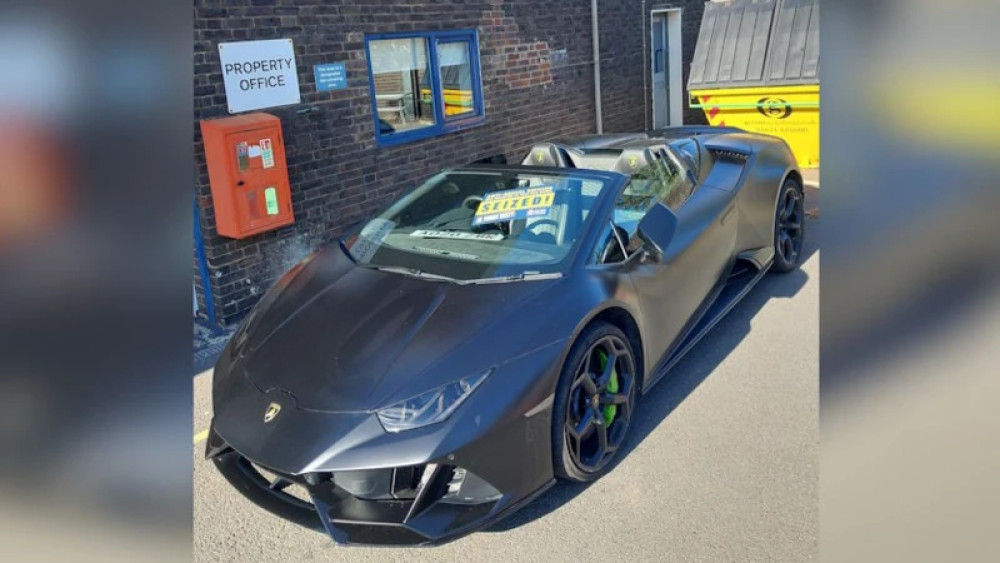 The Lamborghini Huracan seized by Essex Police