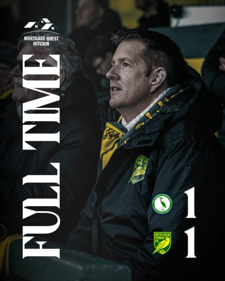  The attendance was 404 with a large Hitchin contingent boosting the numbers well above the Biggleswade average.