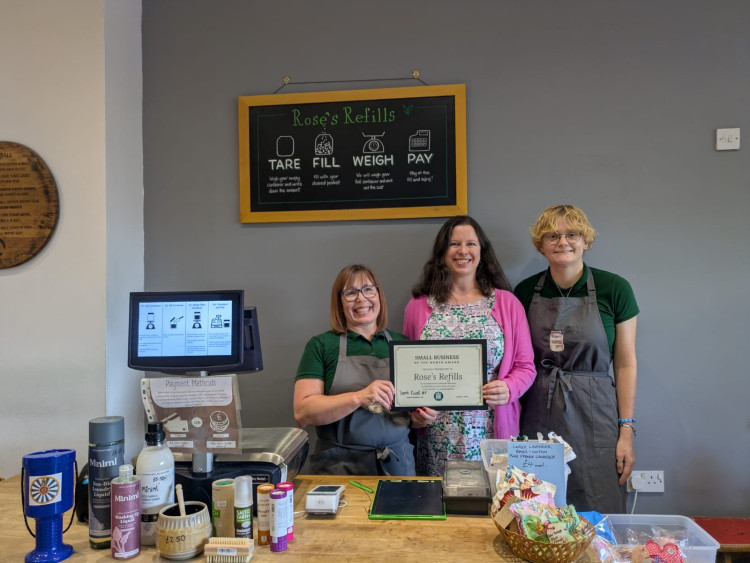Rose King from Rose's Refills in Lawton Road was presented with the Small Business of the Month award for August by MP Sarah Russell. (Photo: Sarah Russell MP)  